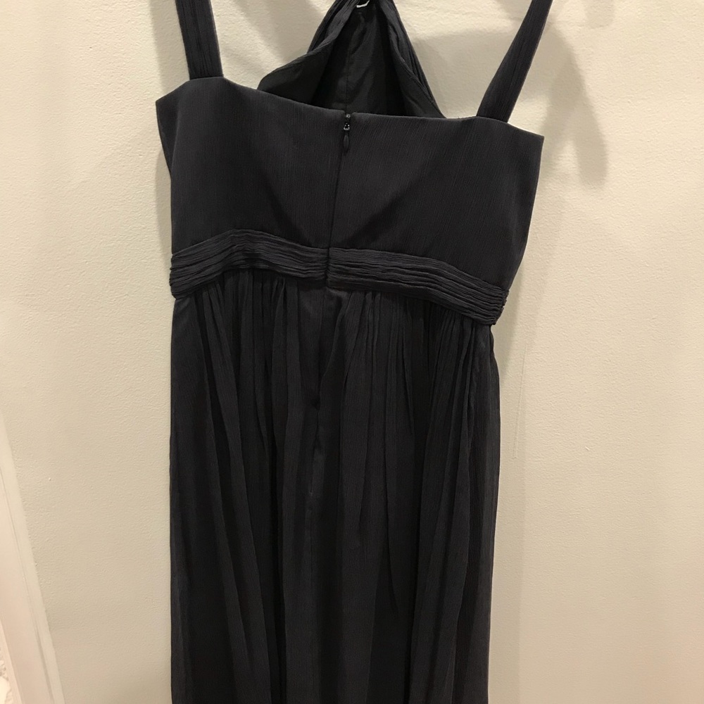 NAVY sinclair j crew silk dress 0 bridesmaid - Picture 3 of 4